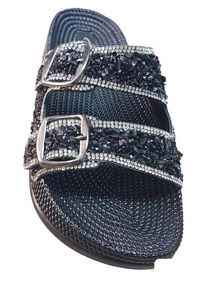 PIENN 20057 001 SİYAH TAŞLI ANATOMİK CASUAL TERLİK - 5
