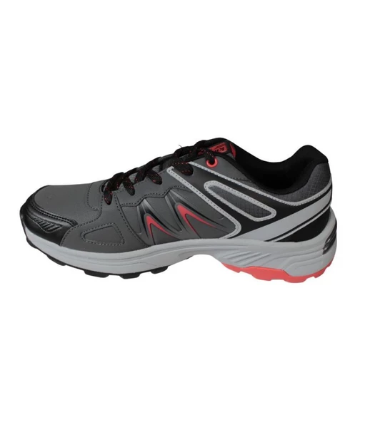 KİNETİX Erkek Siyah Gri Cilt Kalın Taban Outdoor Spor Ayakkabı - 5