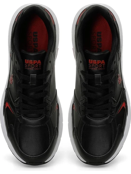 U.S.POLO ASSN.FELIX 4PR SİYAH KIRMIZI COMFORT CASUAL SPOR AYAKKABISI - 5