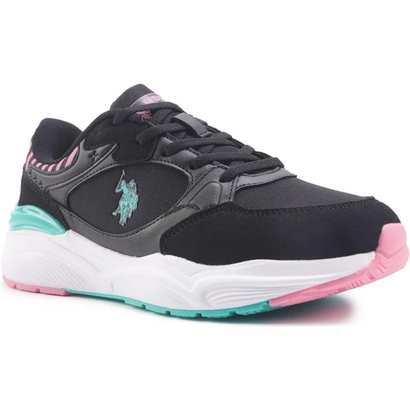 U.S.POLO ASSN BLOSSOM 4FX SİYAH PEMBE COMFORT CASUAL ANATOMİK SPOR AYAKKABI - 3