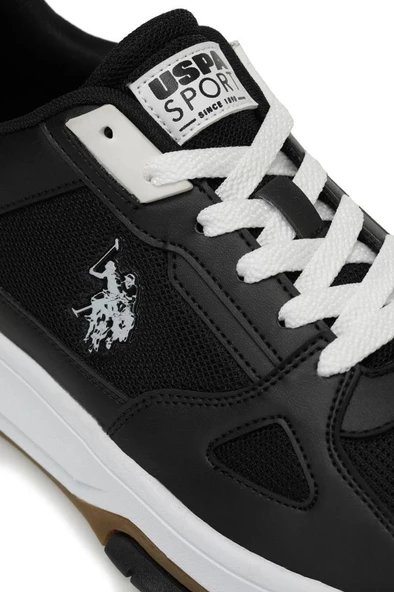U.S.POLO ASSN MYSTERIO 4FX SİYAH BEYAZ COMFORT CASUAL ANATOMİK SPOR AYAKKABI - Resim 9