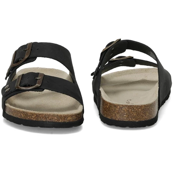 LUMBERJACK JOLİE NU 4FX HAKİKİ DERİ SİYAH COMFORT CASUAL ANATOMİK TERLİK - 7