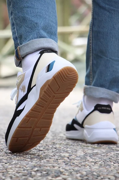 U.S.POLO ASSN.HUSKY 4FX BEJ  COMFORT CASUAL ANATOMİK SPOR AYAKKABISI - Resim 5