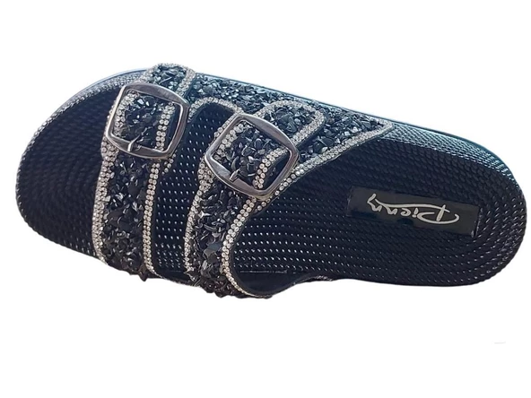 PIENN 20057 001 SİYAH TAŞLI ANATOMİK CASUAL TERLİK - 3