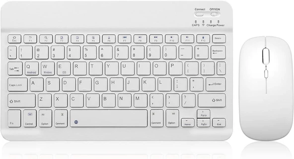 Tüm Cihazlara Uyumlu Kablosuz Bluetooth Klavye ve Mause Seti Tablet Telefon iPad Samsung Galaxy Honor Redmi Lenovo - 6