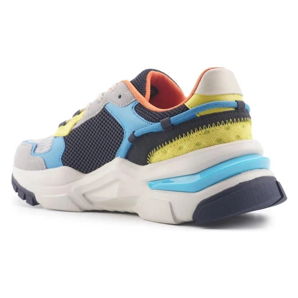 U.S.POLO ASSN VINCENT GRİ MAVİ SARI COMFORT CASUAL ANATOMİK SPOR AYAKKABISI - 4