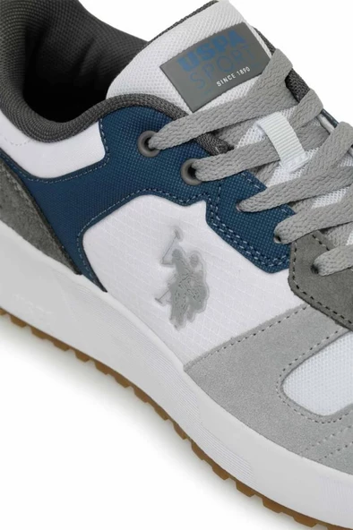 U.S.POLO ASSN PETER SU 4FX BEYAZ GRİ COMFORT CASUAL GÜNLÜK SPOR AYAKKABISI - 9
