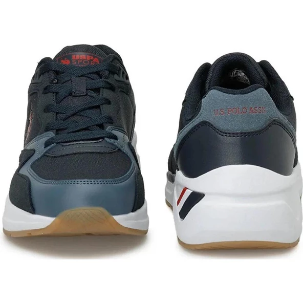 U.S.POLO ASSN HUSKY 4FX LACİ KIRMIZI MAVİ COMFORT CASUAL ANATOMİK SPOR AYAKKABISI - Resim 6