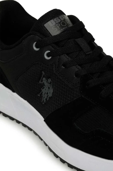 U.S.POLO ASSN PETER SU 4FX SİYAH GRİ COMFORT CASUAL GÜNLÜK SPOR AYAKKABISI - Resim 9