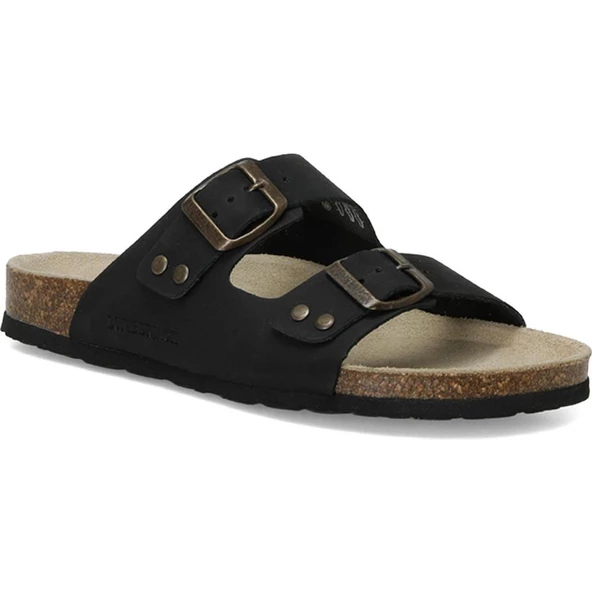 LUMBERJACK JOLİE NU 4FX HAKİKİ DERİ SİYAH COMFORT CASUAL ANATOMİK TERLİK - 2