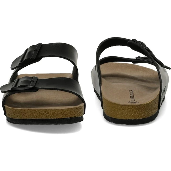 LUMBERJACK MENDY 4FX SİYAH YENİ SEZON LOGOLU TOKA COMFORT CASUAL ANATOMİK TERLİK - 6