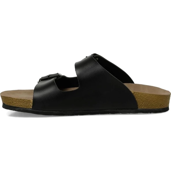 LUMBERJACK MENDY 4FX SİYAH YENİ SEZON LOGOLU TOKA COMFORT CASUAL ANATOMİK TERLİK - 5