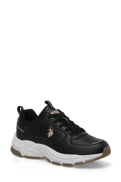 U.S.POLO ASSN.SORLEY 4PR SİYAH COMFORT CASUAL ANATOMİK SPOR AYAKKABISI