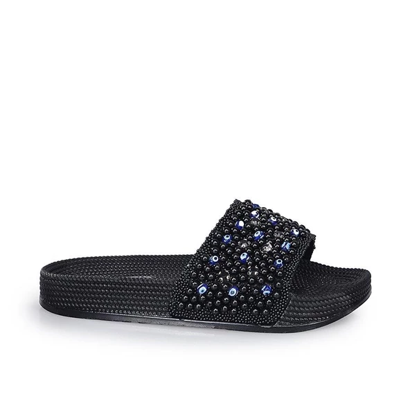 PIENN 20037  007 NAZAR BONCUK SİYAH COMFORT CASUAL ANATOMİK TERLİK - 2