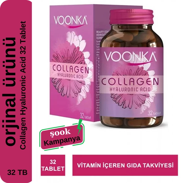 Voonka Collagen Hyaluronic Acid 32 Tablet (32 GÜNLÜK)