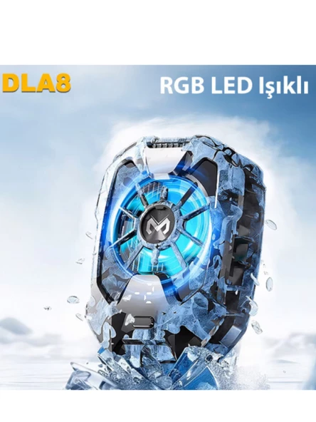 MEMO DLA8 Cep Telefon Soğutma Fanı Radyatör Soğutucu Rgb LED Işıklı - 2