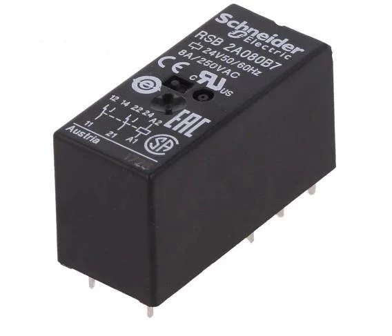 SCHNEİDER 2 KUTUPLU 24V AC 8A 8 PİNLİ ROLE
