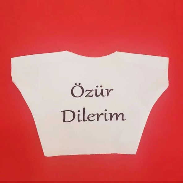 Özür Dilerim Yazılı Peluş Oyuncak Tişörtü