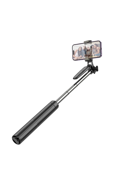 Hoco K19 157 Cm Broadcast Holder Uzaktan Kumandalı Tripod ve Selfie Çubuğu - 2