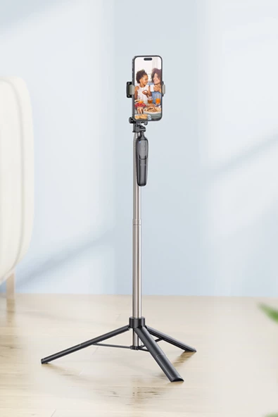 Hoco K19 157 Cm Broadcast Holder Uzaktan Kumandalı Tripod ve Selfie Çubuğu - 6