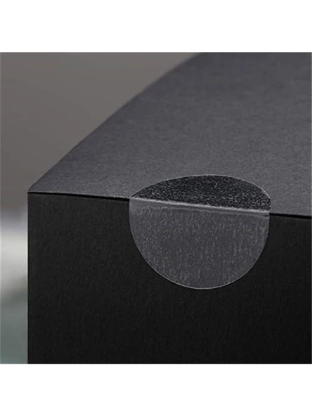 BTCrea Yuvarlak Kesim Şeffaf Çıkartma Bant Etiket 1000 adet Rulo 2cmX2cm - 2
