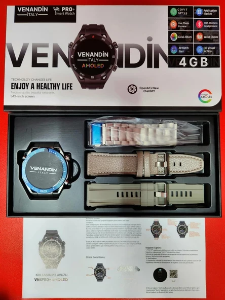 Venandin İtaly V4 Pro+ Plus Smart Watch Akıllı Saat - 3