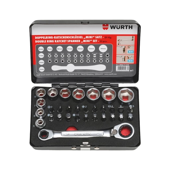 Würth Cırcırlı Yıldız Anahtar Seti 31 Parça