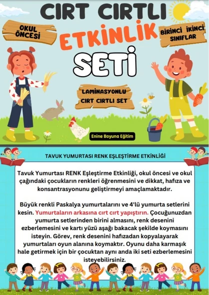 Cırt Cırtlı Etkinlik Eğitim Seti (Okul Öncesi ve 1.2. Sınıflar) - Resim 2