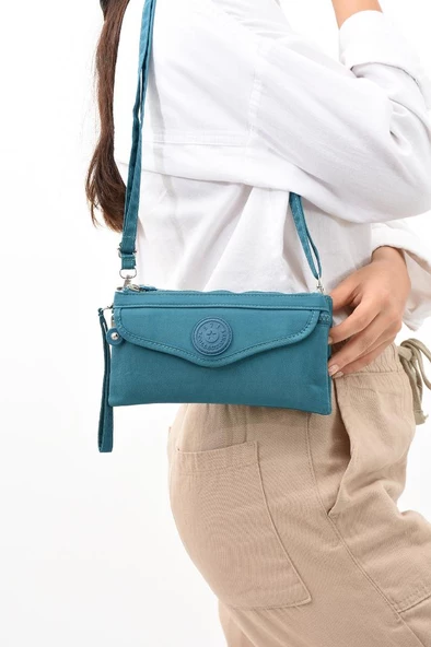 Mini Çapraz Çanta Cüzdan El Çantası Fonksiyonel Kullanım Postacı Omuz Çantası  22 Cm Genişlik - 6