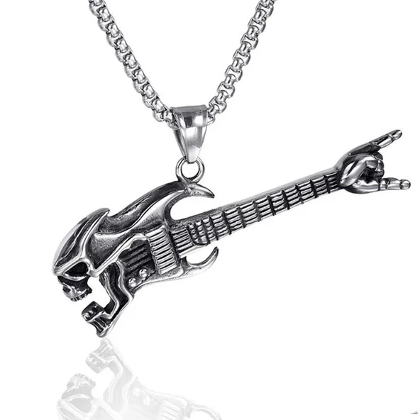 Retro Gitar Kolye