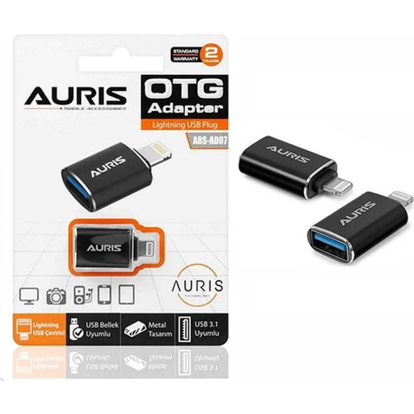 Auris ARS-AD07 Lightning to Usb-A Dişi Otg Çevirici