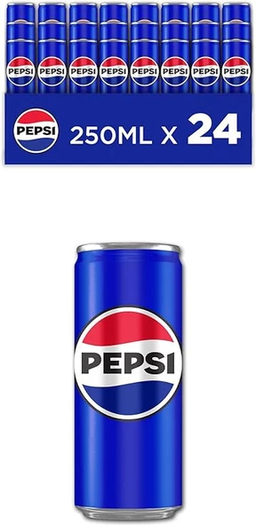 Pepsi Kola Kutu Kola 250 ml x 24 Adet