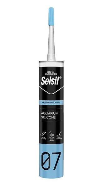 Selsil 07 Akvaryum Silikonu Şeffaf 280 ml