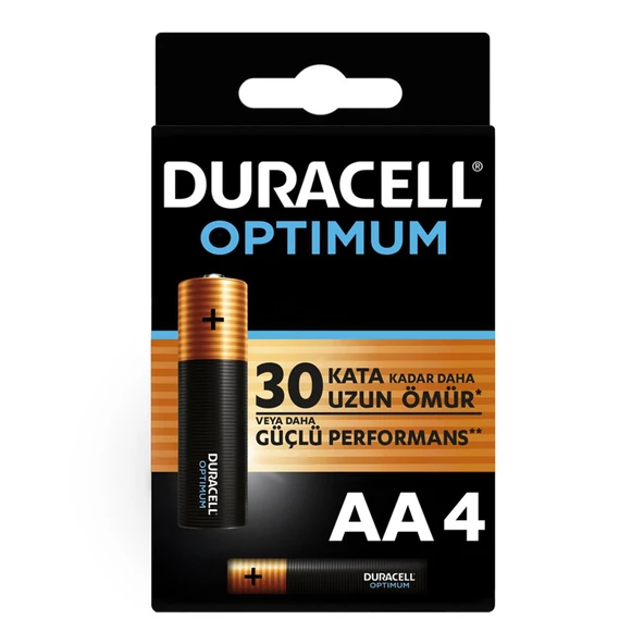 Duracell Optimum Alkalin Pil AA 4'' lü Paket