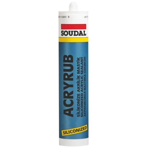 Soudal Acryrub Silikonize Mastik 310 ml Beyaz