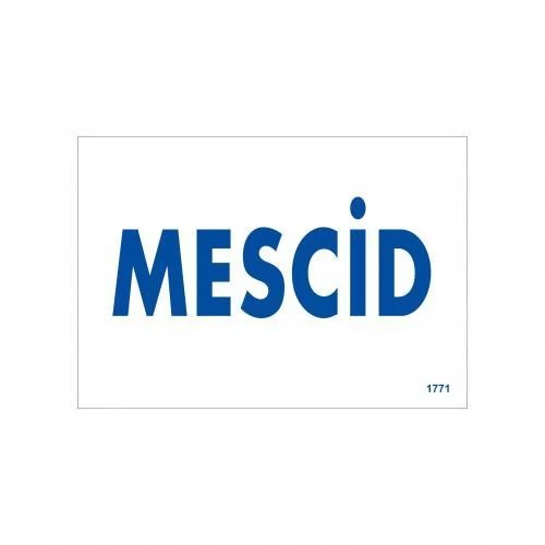 Mescid Uyarı Levhası 17,5x25 KOD:1771