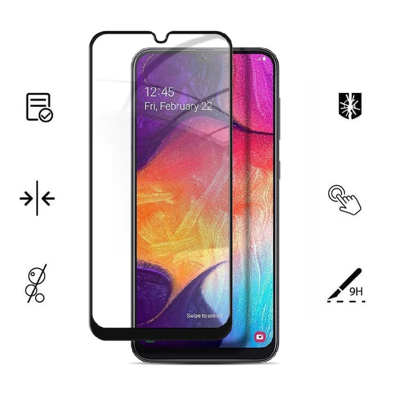 Samsung Galaxy A71 İle Uyumlu Kırılmaz Cam 9D Tam Kapatan Süper Glass