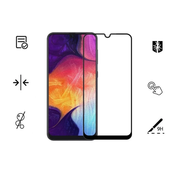 Xiaomi Redmi 9C İle Uyumlu Kırılmaz Cam 9D Tam Kapatan Süper Glass