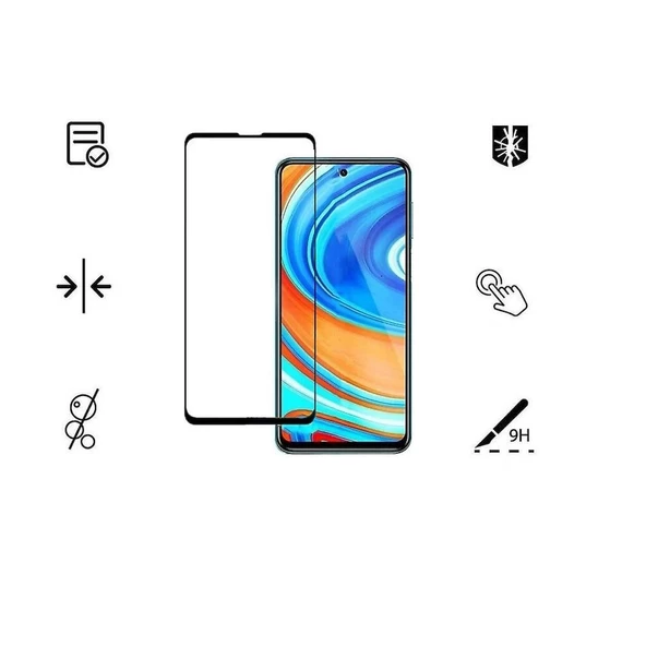 Xiaomi Redmi Note 9S 9 Pro İle Uyumlu Kırılmaz Cam 9D Tam Kapatan Süper Glass