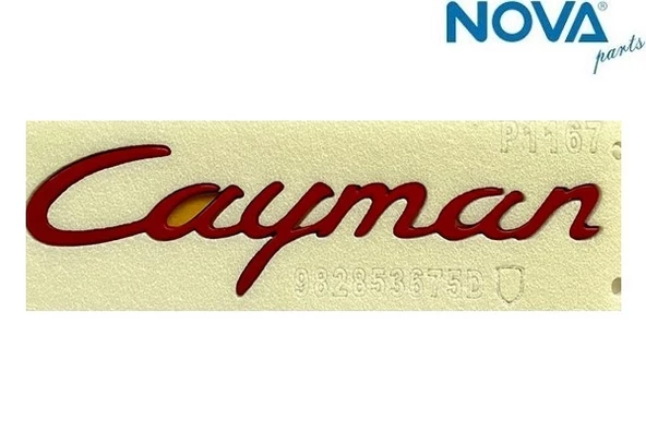 982853675D Yazı Cayman Kırmızı Porsche