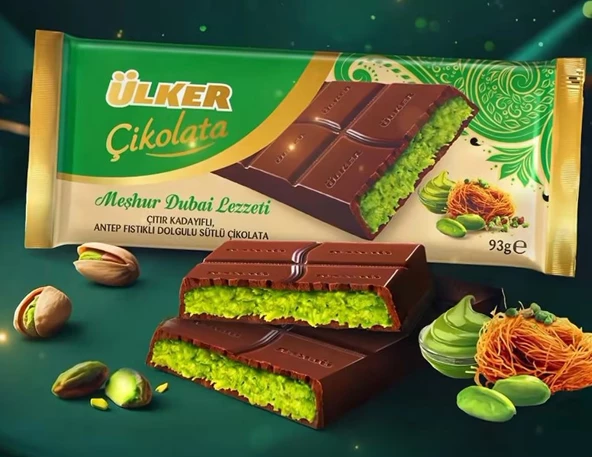 Ülker Meşhur Dubai Lezzeti Kadayıflı Dubai Çikolatası 93 g