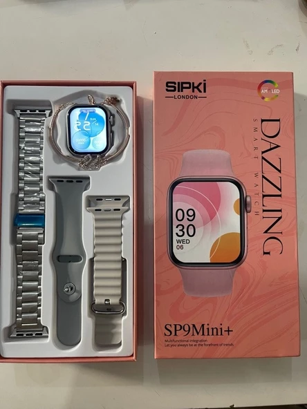 SIPKİ SP9 Mini+ Plus Amoled Ekran Parmak Kontrollu Akıllı Saat