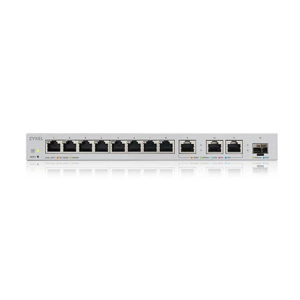 ZyXEL 12port XGS1250-12 GIGABIT-2X 10 GIGABIT Yönetilebilir Switch Masaüstü