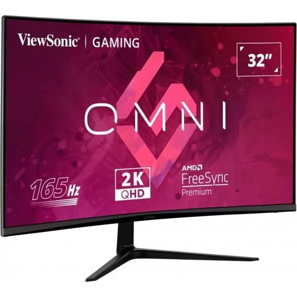 VIEWSONIC 31.5" VA VX3218C-2K 1MS 165HZ HDMI-DP KAVISLI GAMING MONİTÖR 2560X1440 - 3
