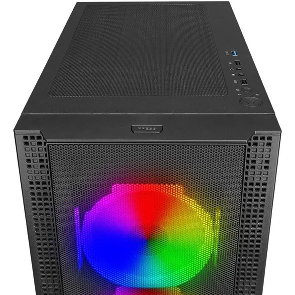 POWERBOOST VK-G3506S 4-RGB RIGN FANLI GAMING MID-TOWER PC KASASI - Resim 6
