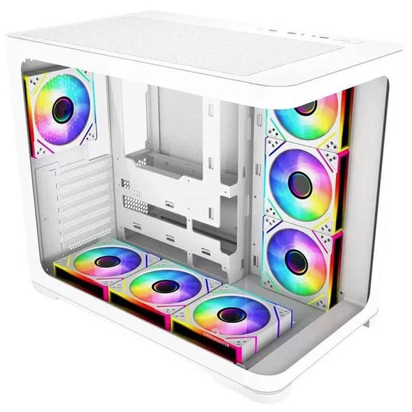 Gamebooster Gb-G2851bw Sea Wıew 7-Rgb Fanlı Gamıng Mıd-Tower Pc Kasası Beyaz