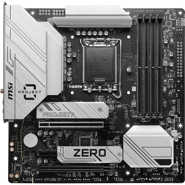 MSI B760M PROJECT ZERO WIFI-6E DDR5  HDMI-DP PCIE 4.0 1700P MATX - 2