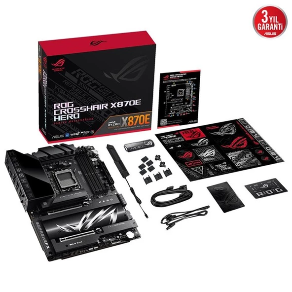 ASUS ROG CROSSHAIR X870E HERO DDR5 HDMI DP PCIE 5.0 AM5 ATX - Resim 10