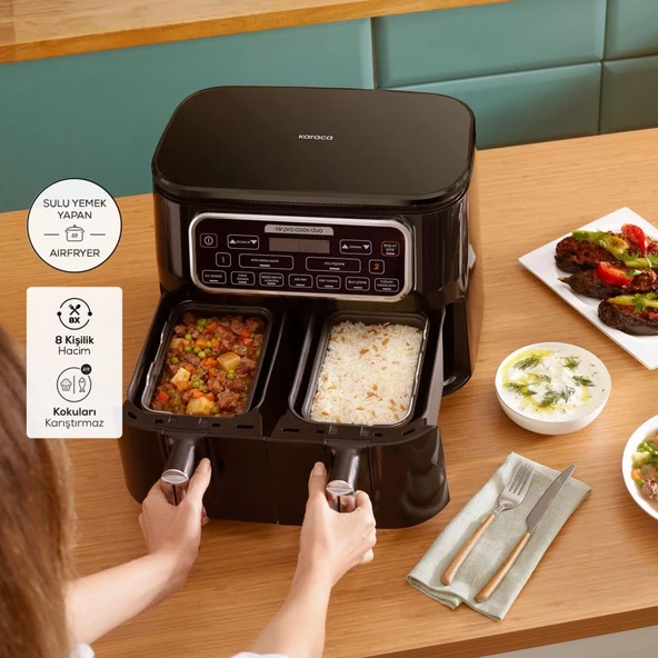 Karaca Air Pro Cook Duo Copper Ev Yemeği Xxxl Copper 8 Kişilik 4+4 Litre Airfryer - 2