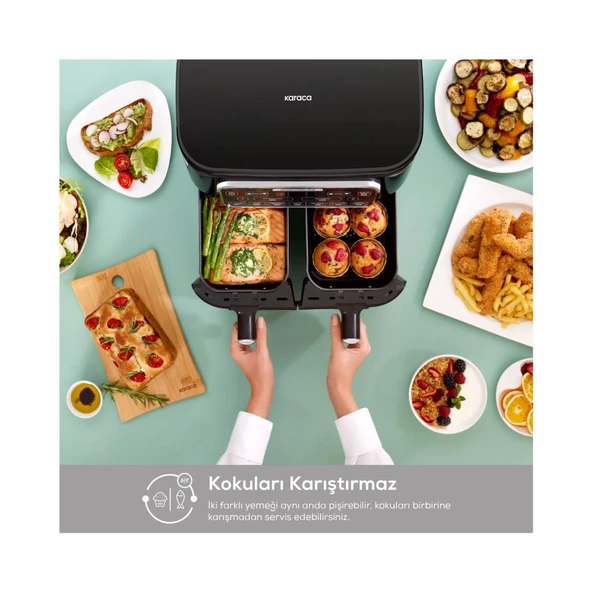 Karaca Air Pro Cook Duo Copper Ev Yemeği Xxxl Copper 8 Kişilik 4+4 Litre Airfryer - 4